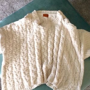 POL cream Cable knit sweater